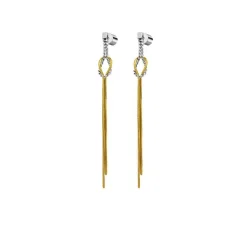 Orecchini Donna Marlù Pendenti Con Nodo Catena Snake e Serpentine 25OR0003GS