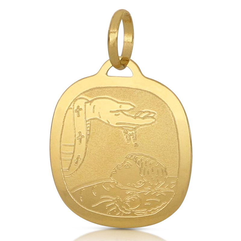 Taufmedaillen-Anhänger Gelbgold 803321714922 Taufmedaillen-Anhänger Gelbgold 803321714922