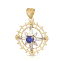 Ciondolo Rosa dei Venti Oro Bianco Giallo 18kt GL102512