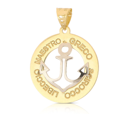 18kt Yellow and White Gold Anchor Pendant GL102514