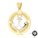 18kt Yellow and White Gold Anchor Pendant GL102514