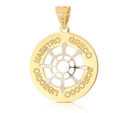 18kt Yellow and White Gold Rudder Pendant GL102515