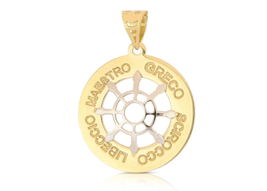 Ciondolo Timone Oro Bianco Giallo 18kt GL102515
