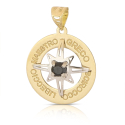 18kt Yellow and White Gold Compass Rose Pendant GL102516