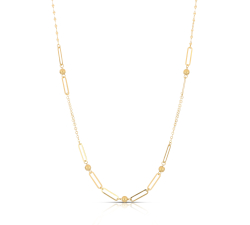 Damenhalskette aus 18-karätigem Gelbgold GL102524