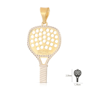 Ciondolo Racchetta da Padel Oro Bianco Giallo 18kt GL102535