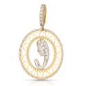 Ciondolo Madonna Oro Bianco Giallo 18 kt GL102545