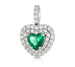 18kt White Gold Heart Pendant GL102551