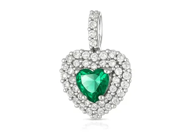 Ciondolo Cuore Oro Bianco 18kt GL102551