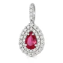 18kt White Gold Drop Pendant GL102552