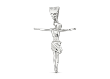 Anh&auml;nger &bdquo;Leib Christi&ldquo; aus 18-kar&auml;tigem Wei&szlig;gold GL102554