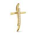 18kt Yellow Gold Cross Pendant GL102558