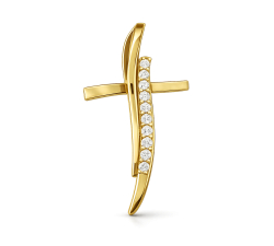 18kt Yellow Gold Cross Pendant GL102558
