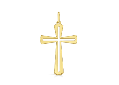 18kt Yellow Gold Cross Pendant GL102559