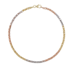 Damenarmband aus 18-karätigem Weiß-, Gelb- und Roségold GL102560