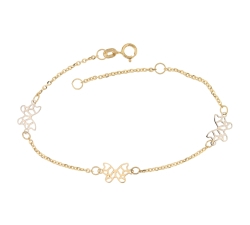 Kinderarmband Gelb- und Weißgold 803321724519
