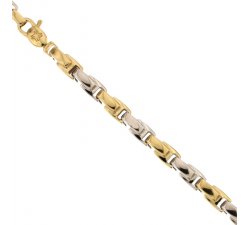 Men's Bracelet in Yellow and White Gold 803321734685