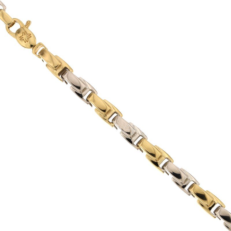 Men's Bracelet in Yellow and White Gold 803321734685