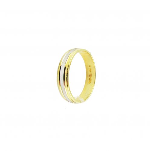 Fede Nuziale Diana Oro Bianco e Giallo bicolore FD87M4 BC