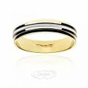 Wedding Ring Diana White and Yellow Gold Bicolor FD87M4 BC