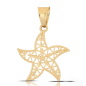 18kt Yellow Gold Starfish Pendant GL102563