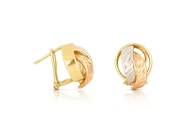 Orecchini Donna Oro Bianco Giallo Rosa GL102565