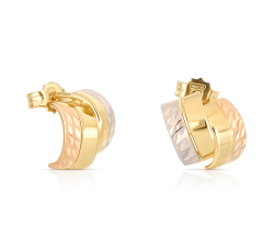 Orecchini Donna Oro Bianco Giallo Rosa GL102566