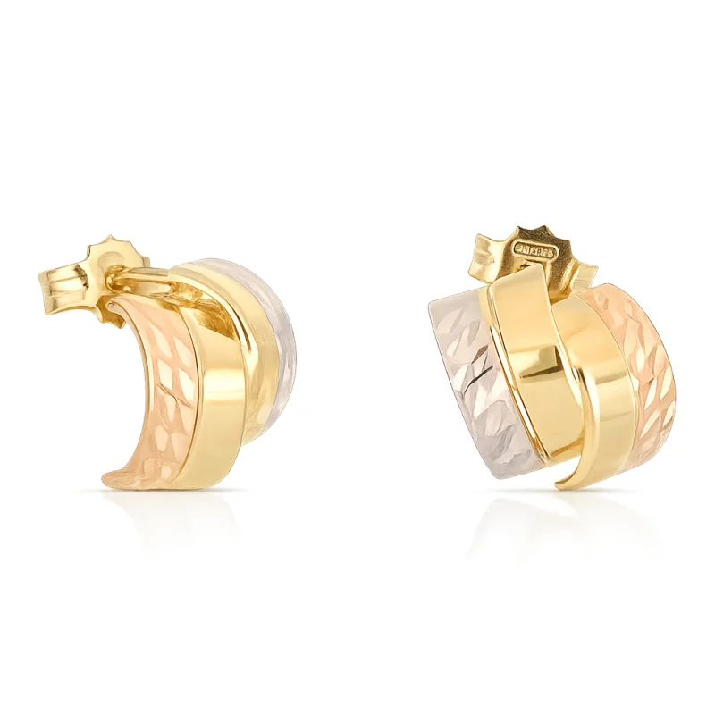 Women's Earrings in White, Yellow, and Rose Gold GL102566 Women's Earrings in White, Yellow, and Rose Gold GL102566