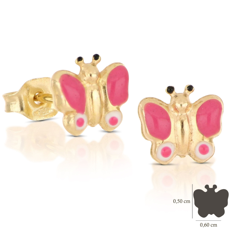 Orecchini Bambina Farfalla Oro Giallo 803321716621