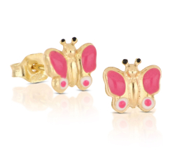 Ohrringe Schmetterling Mädchen aus Gelbgold 803321716621