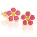 Women's earrings with yellow gold flowers 803321729106