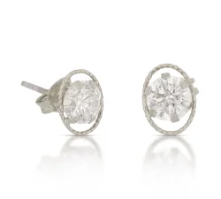White Gold Point Light Earrings 803321715920