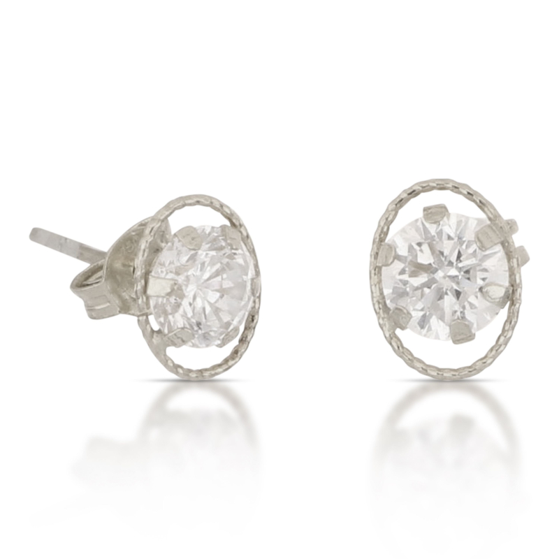 White Gold Point Light Earrings 803321715920 White Gold Point Light Earrings 803321715920