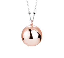Luca Barra Angel Caller Necklace in Steel and Rose Gold PVD CK2268