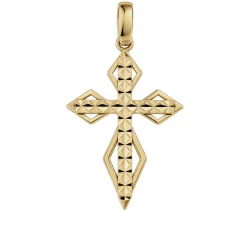 18kt Yellow Gold Cross Pendant GL102579