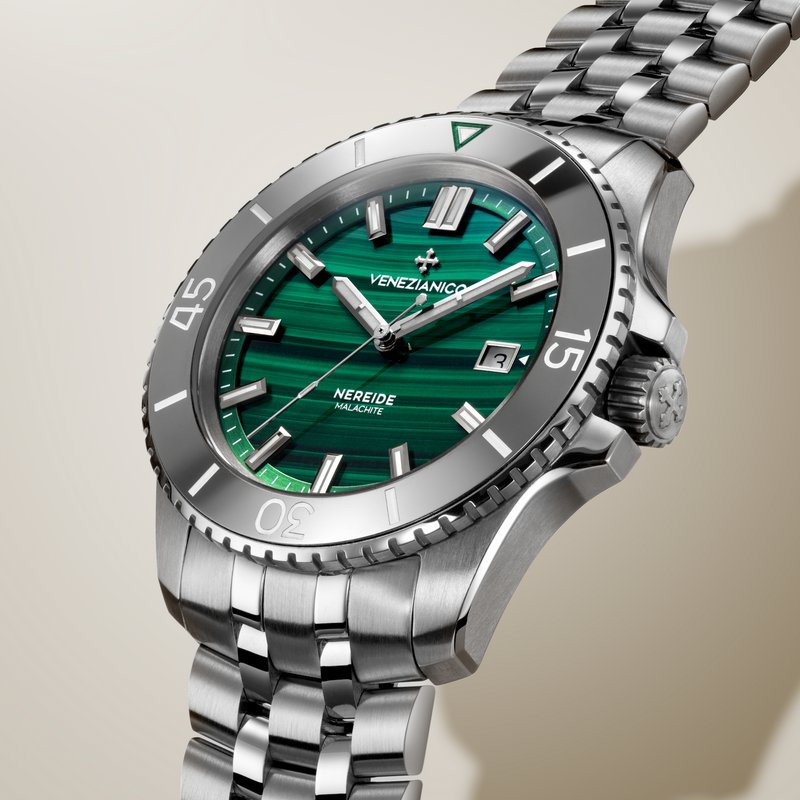 Venezianische Herrenuhr Nereide Malachit - 4521544S Venezianische Herrenuhr Nereide Malachit - 4521544S