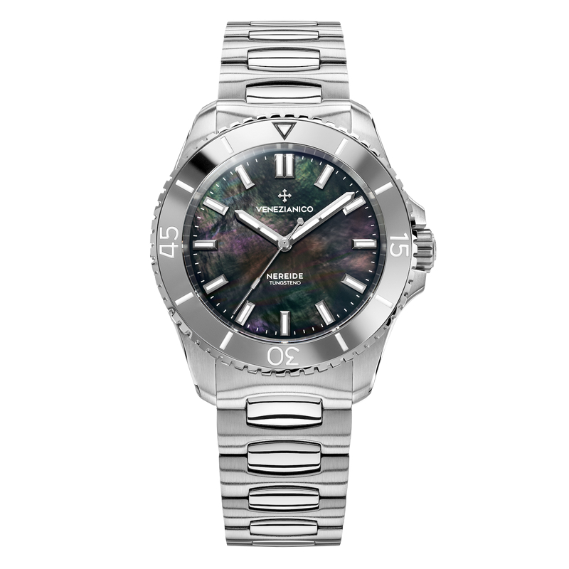 Venezianische Herrenuhr Nereide aus Wolfram, Größe 39 - 3121540C Venezianische Herrenuhr Nereide aus Wolfram, Größe 39 - 3121540C