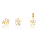 Set Parure Orecchini Pendente Oro Giallo 18 kt GL102588