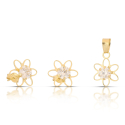 18 Karat Gelbgold Anhänger-Ohrring-Set GL102589
