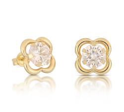 Damenohrringe aus 18-karätigem Gelbgold GL102593