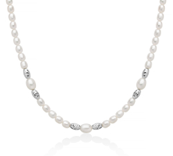 Miluna Damen-Perlenkette mit Nugget-Anhänger PCL6934B