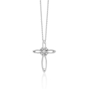 Collana Donna Miluna Croce Oro Bianco Diamanti CLD5486X
