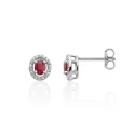 Miluna Damenohrringe aus Weißgold, Rubin und Diamanten ERD3469X