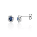 Orecchini Donna Miluna Oro Bianco Zaffiro Diamanti ERD3468X