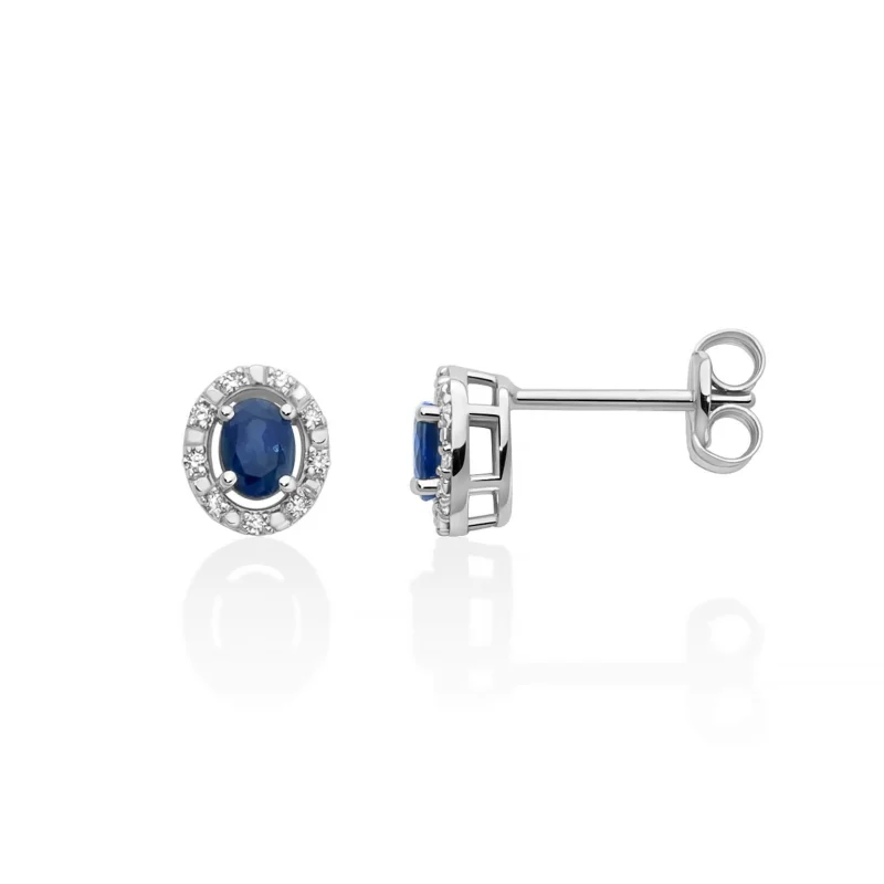 Miluna Damenohrringe aus Weißgold, Saphir und Diamanten ERD3468X Miluna Damenohrringe aus Weißgold, Saphir und Diamanten ERD3468X
