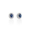 Orecchini Donna Miluna Oro Bianco Zaffiro Diamanti ERD3468X