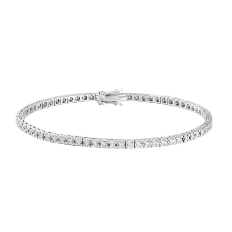 Women's White Gold Diamond Tennis Bracelet BZ4HP Women's White Gold Diamond Tennis Bracelet BZ4HP