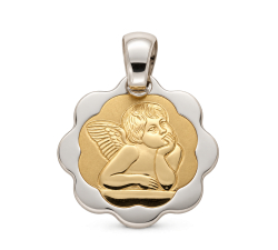 Engel-Anhänger aus Gelb- und Weißgold 80332171