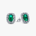 Pandora Green Rectangle Light Point Earrings 294501C01