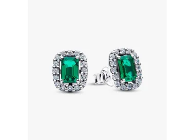 Pandora Green Rectangle Light Point Earrings 294501C01
